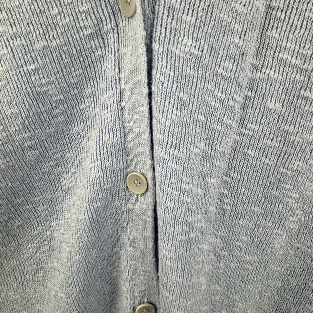 Eileen Fisher Linen Longline Button Front Women’s Cardigan Size Large Light Blue - Picture 7 of 10